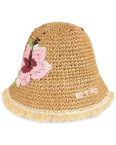 Etro Sombrero de pescador con bordado floral - Neutro