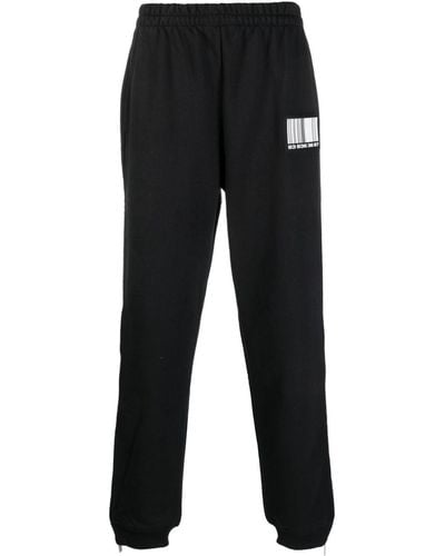 VTMNTS Barcode-patch Track Trousers - Black