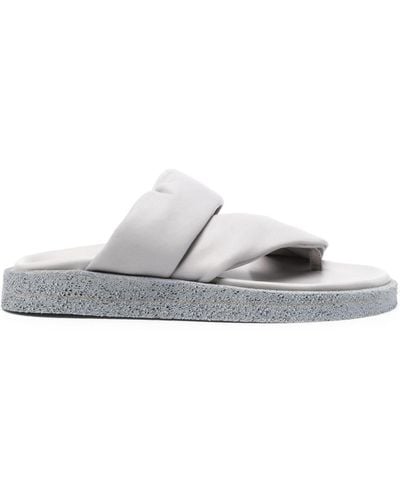 Officine Creative Inner Leren Sandalen Met Dubbel Bandje - Wit