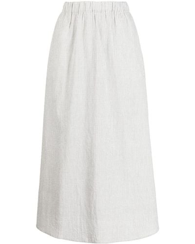 Eileen Fisher Striped High-waist Skirt - White