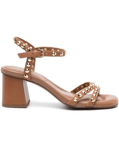 Ash Jody 75mm Leather Sandals - Pink
