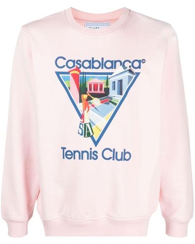 Casablancabrand Camiseta con estampado Tennis Club Icon - Rosa