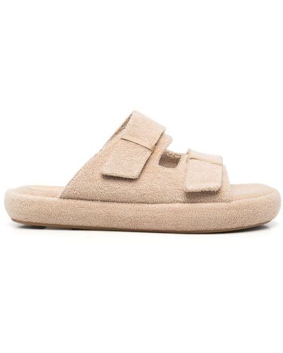 Ilio Smeraldo Terry-cloth Double-strap Sandals - Natural