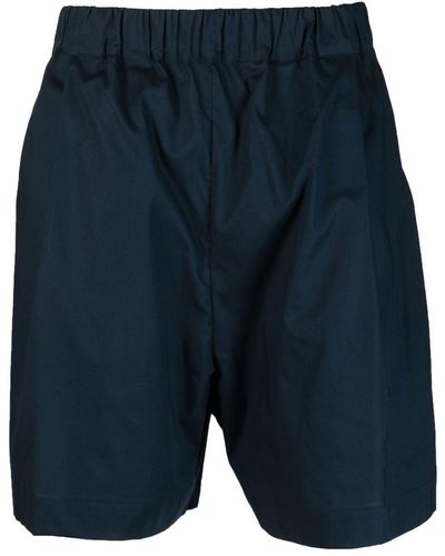 Laneus Shorts Met Geborduurd Logo - Blauw