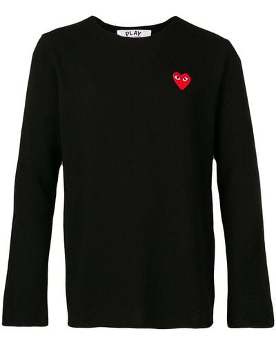 COMME DES GARÇONS PLAY Signature Wool Sweater - Black