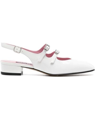 CAREL PARIS Peche Patent Mary Jane Court Shoes - White