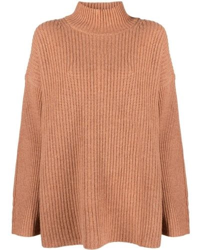 See By Chloé Gerippter Oversized-Pullover - Braun