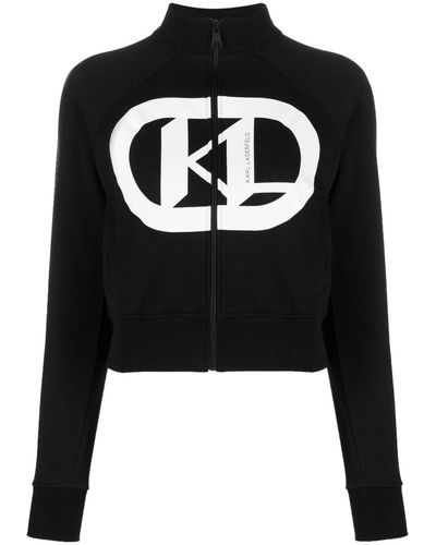 Karl Lagerfeld Logo-print High-neck Sweatshirt - Black