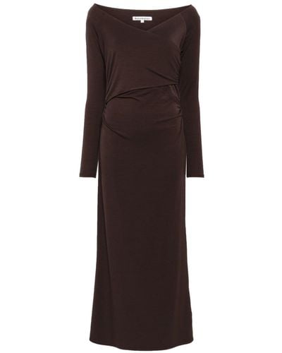 Reformation Santana Draped Jersey Dress - Brown