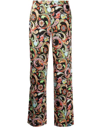 Fleur du Mal Paisley-print Silk Trousers - Multicolour