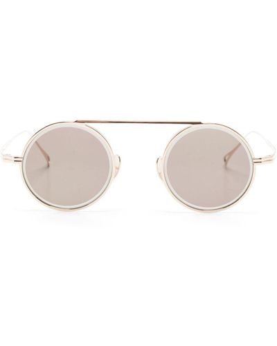Kame Mannen Round-frame Sunglasses - White