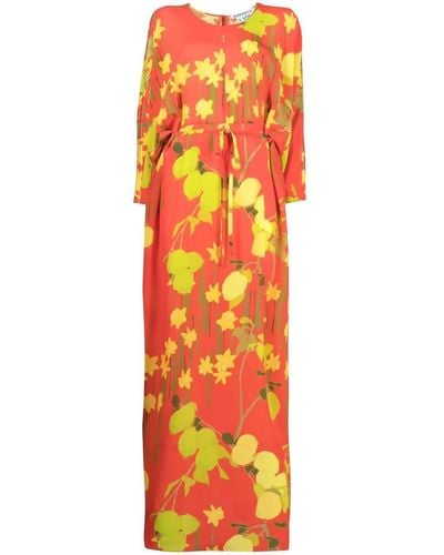 BERNADETTE Kleid mit Blumen-Print - Rot