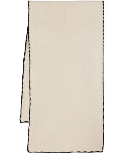Totême Embroidered cashmere scarf - Neutro