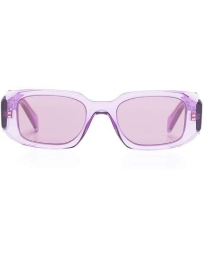 Prada Symbole Rectangle-frame Sunglasses - Pink