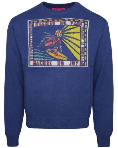 The Elder Statesman Complexity Theory Cashmere Sweater - Blue