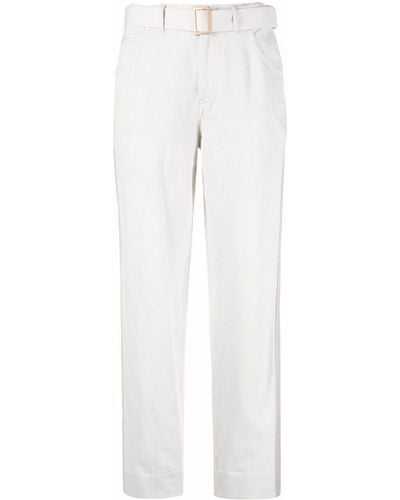 Lorena Antoniazzi Belted Cropped Pants - White