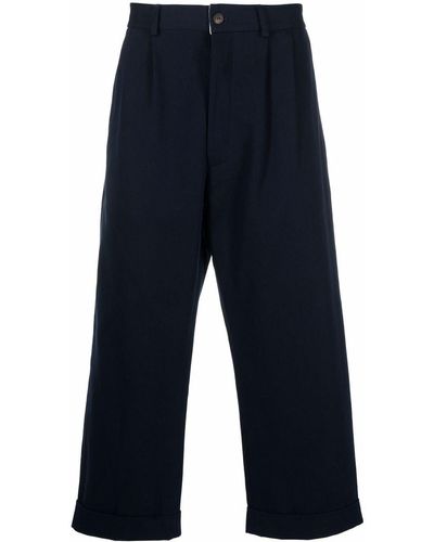 Societe Anonyme Pantalon ample à coupe courte - Bleu