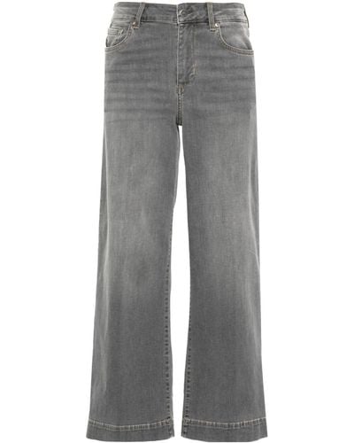 Liu Jo Cropped Flared Jeans - Gray