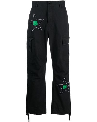 Converse Embroidered Clover Cargo Trousers - Black