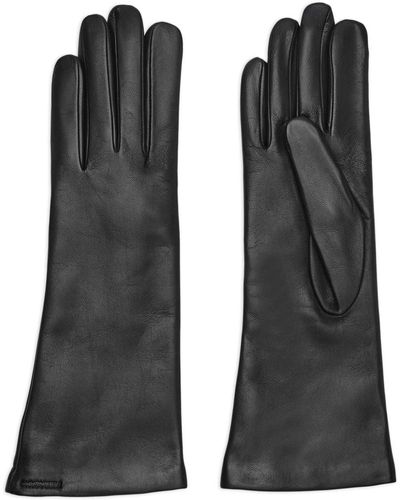 Ferragamo Lange Handschuhe aus Leder - Schwarz