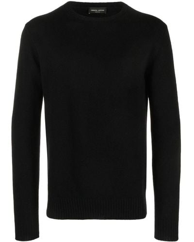 Roberto Collina Crew-neck Merino-cashmere Sweater - Black