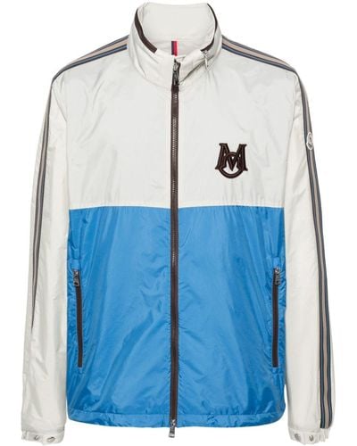 Moncler Logo-patch Lightweight Jacket - Blue