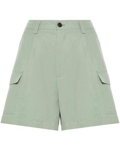 Woolrich Shorts mit Bundfalten - Grün