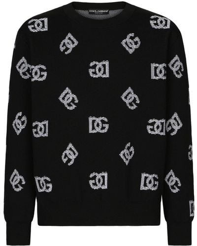 Dolce & Gabbana Sweatshirt mit DG-Logo - Schwarz
