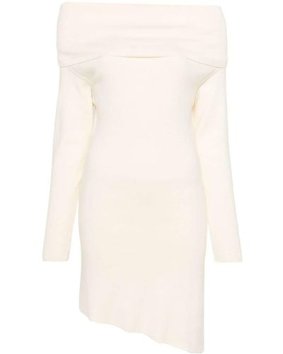 Claudie Pierlot Asymmetric Knitted Dress - White