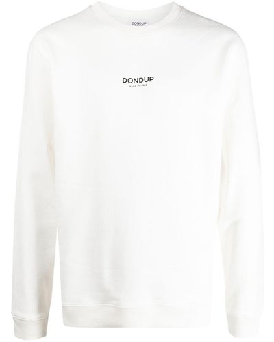 Dondup Sweater Met Logoprint - Wit