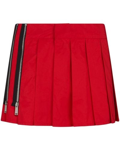 DSquared² Geplooide Rok - Rood