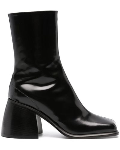 Wandler 80mm Square-toe Leather Boots - Black