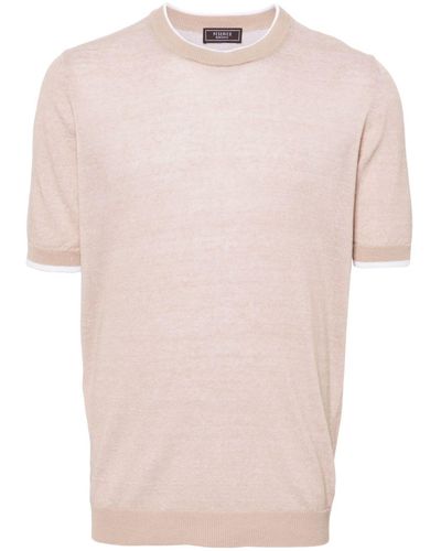 Peserico Mélange-effect T-shirt - Pink