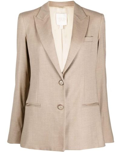 Twp Single-breasted Blazer - Natural