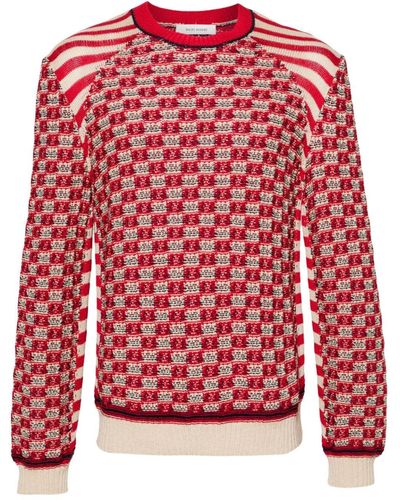 Wales Bonner Unity Pullover aus Baumwolle - Rot