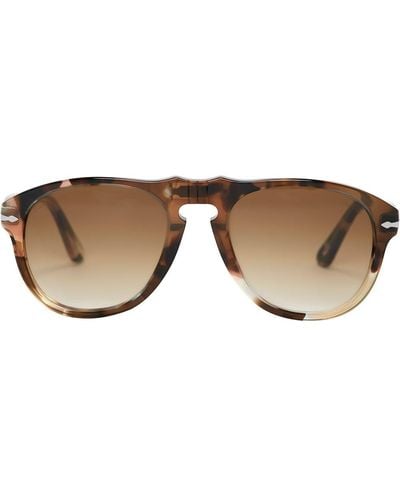 JW Anderson X Persol Pilot-frame Sunglasses - Brown