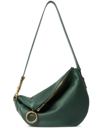 Burberry Leather Knight Shoulder Bag - Green