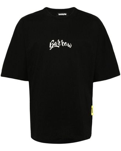 Barrow Katoenen T-shirt Met Logoprint - Zwart