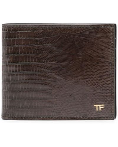 Tom Ford Bi-fold Leather Wallet - Brown