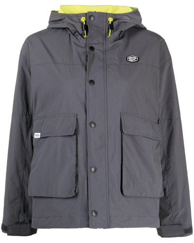 Chocoolate Logo-patch Hooded Jacket - Gray