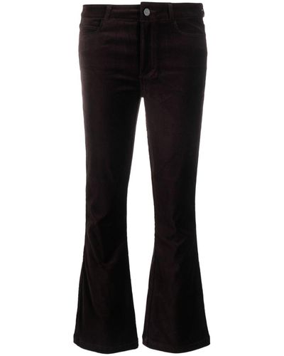 PAIGE Pantalones con parche del logo - Negro