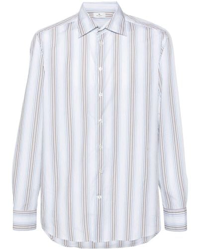 Etro Striped cotton shirt - Weiß