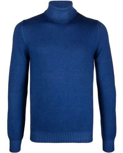 Fileria Fine-knit Virgin Wool Jumper - Blue