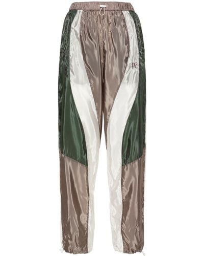 Palm Angels Pantalones de chándal con logo bordado - Verde