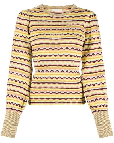 Ulla Johnson Stripe-print Jumper - Metallic