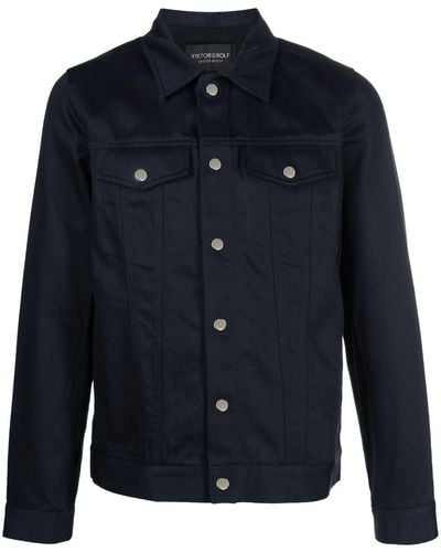 Viktor & Rolf Flap-pockets Shirt Jacket - Blue
