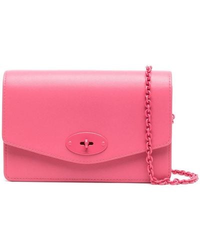 Mulberry Darley Leather Crossbody Bag - Pink