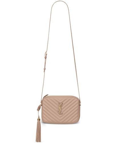 Saint Laurent Lou Quilted Crossbody Bag - White