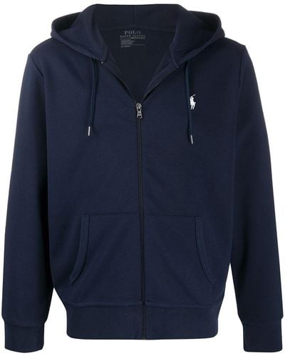 Polo Ralph Lauren Logo Embroidered Hoodie - Blue
