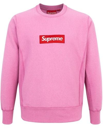 Supreme ロゴ スウェットシャツ - ピンク